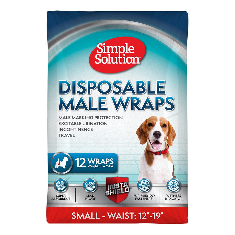 Догляд та гігієна - Simple Solution Disposable Male Wraps - Вологопоглинаючий поясок для собак всіх порід та розмiрiв