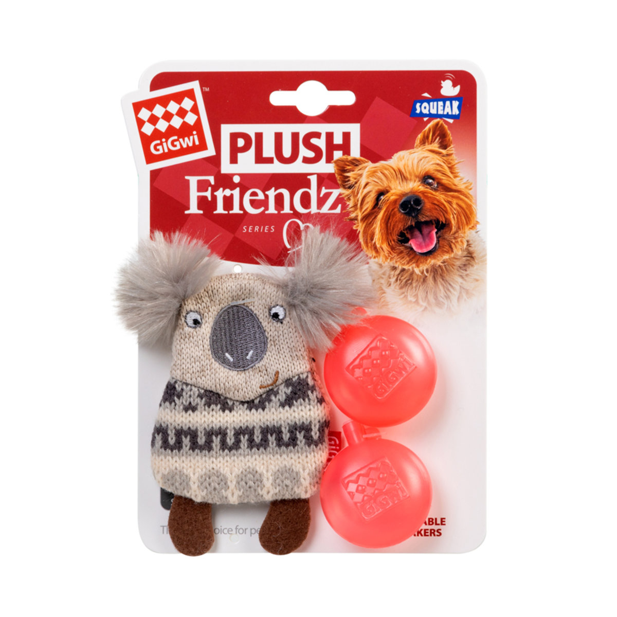 Іграшки - Collar GiGwi Plush Іграшка для собак, Коала з пищалкою