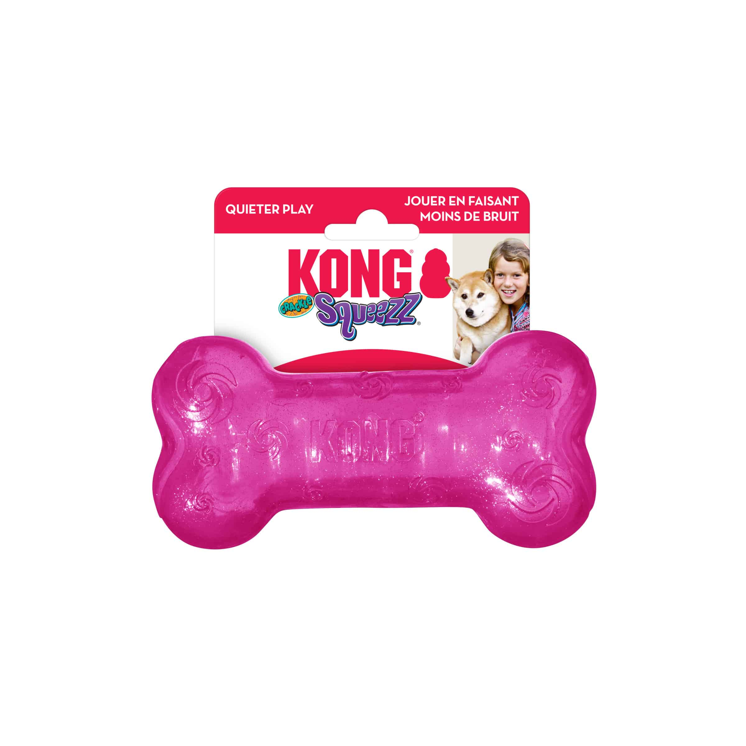 Іграшки - Squeezz Crackle Bone Іграшка хрустка кістка для собак середніх порід