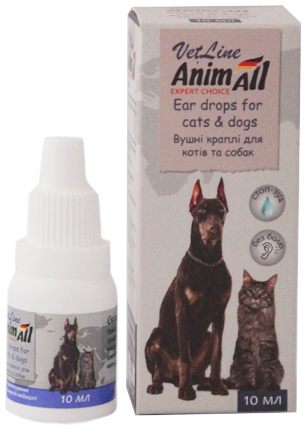 Шампуні та засоби для догляду - AnimAll VetLine Вушні краплі для котів та собак