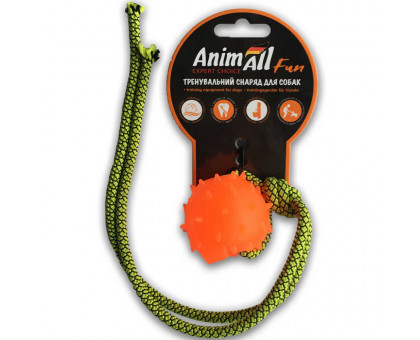 Іграшки - AnimAll Fun Іграшка куля з канатом, помаранчева