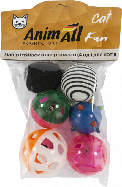Іграшки - AnimAll Fun Cat Набір іграшок для котів, 6 шт