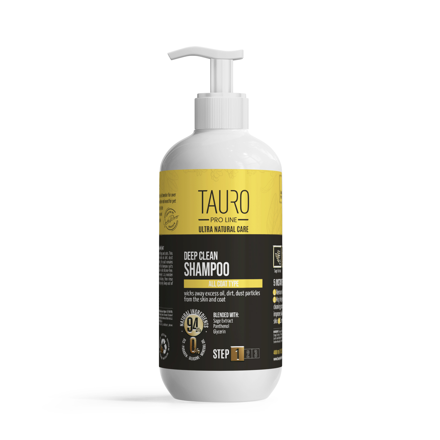 Шампуні та засоби для догляду - Tauro Pro Line Ultra Natural Care Deep Clean Shampoo Шампунь для глибокого очищення шкіри та шерсті собак і котів