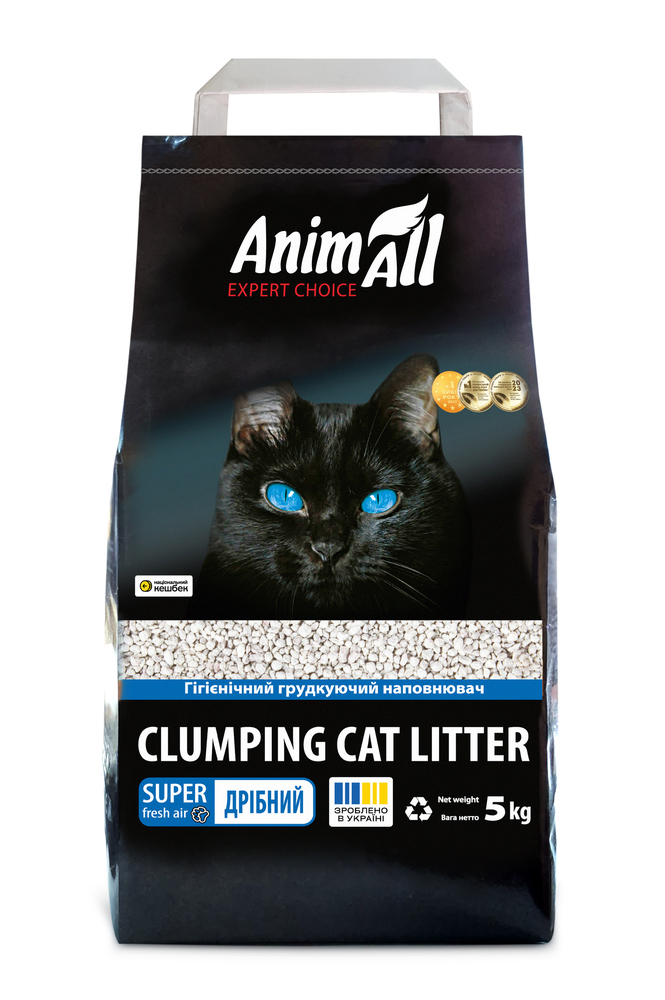 Наповнювач для туалету - AnimAll Бентонітовий наповнювач для котів, дрібна фракція