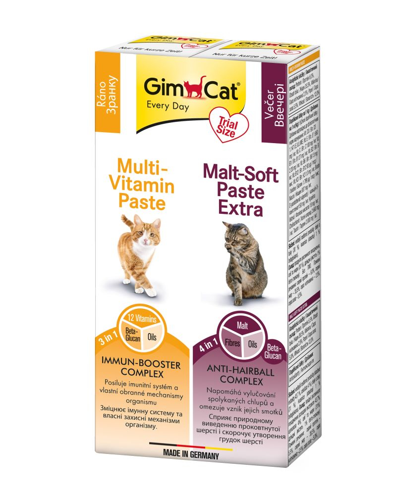 Вітаміни - GimCat KOMBI-PACK Multi-Vitamin + Malt-Soft Extra Набір паст для котів