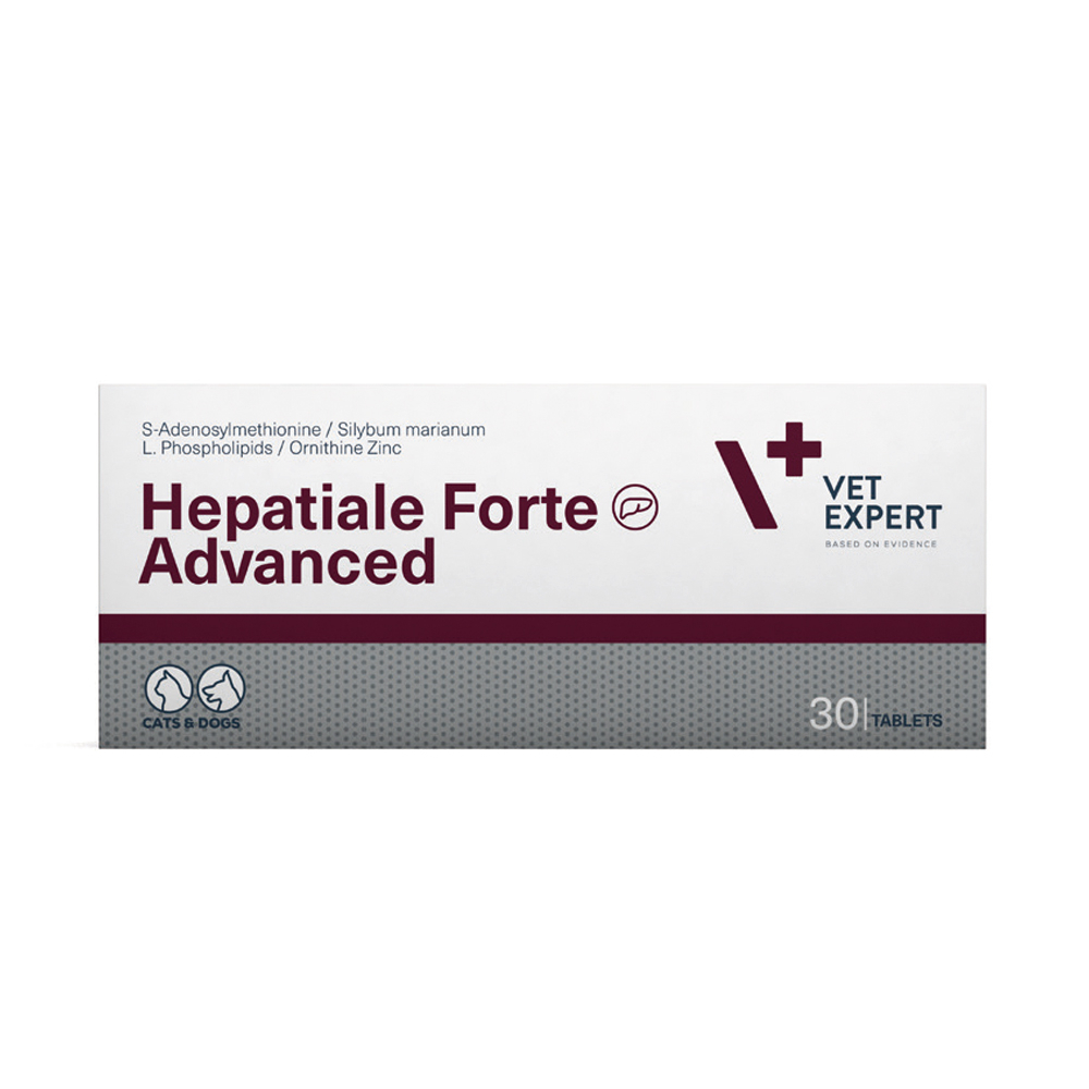 Вітаміни - VetExpert Hepatiale Forte Advanced  Харчова добавка для підтримання та захисту функцій печінки у котів і собак