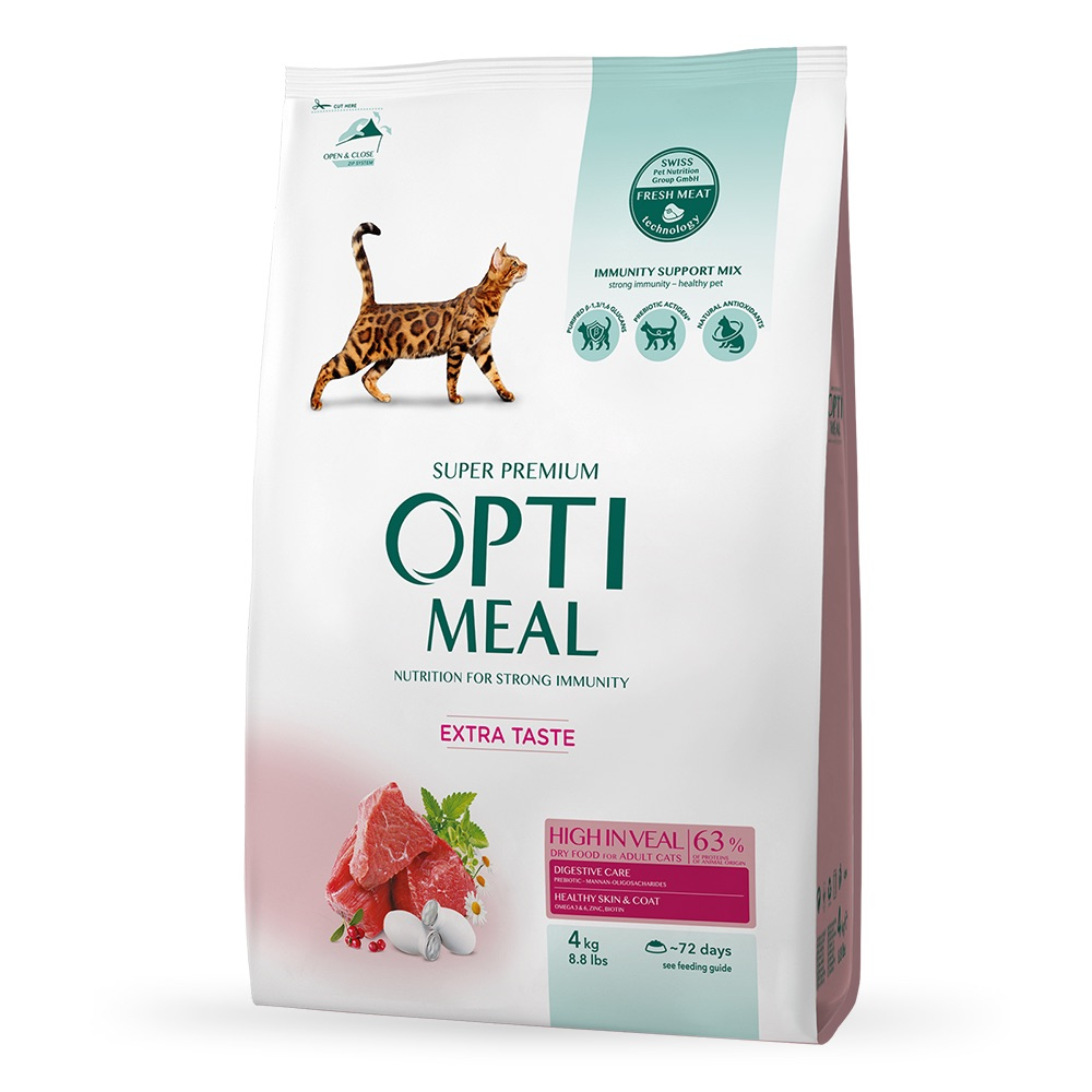 Сухий корм - Сухий корм Optimeal з високим вмістом телятини для дорослих котів