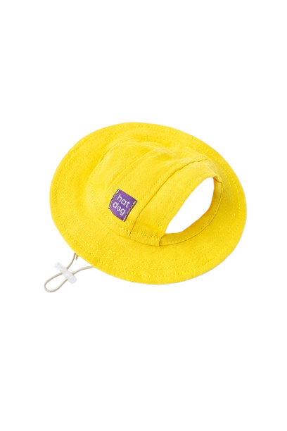 Прогулянки - Hat-Dog Панама з льону для собак, жовта