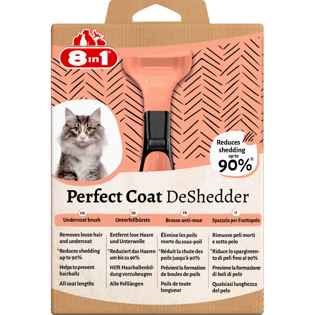 Догляд та гігієна - 8in1 Perfect Coat DeShedder Дешедер для котів