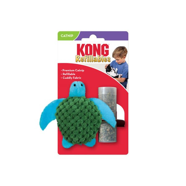 Іграшки - KONG Refillables Turtle Іграшка для котів, Черепаха