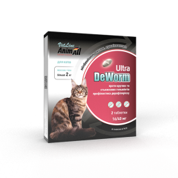 Купити AnimAll VetLine DeWorm Ultra Антигельмінтик для дорослих кішок вагою від 2 кг