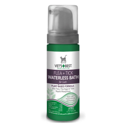 Шампуні та засоби для догляду - Vet's Best Flea And Tick Waterless Bath Foam Миюча піна від бліх, кліщів і москітів для котів