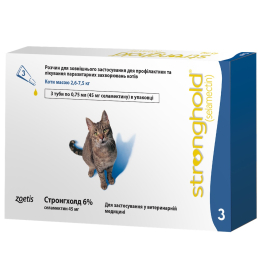 Засоби від паразитів - Stronghold Протипаразитарні краплі для дорослих котів вагою від 2,6 кг до 7,5 кг