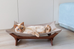 Лежанки - Pet Joy Лежанка - гамак brown+beige для кота