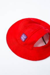Купити Hat-Dog Панама з льону для собак, червона