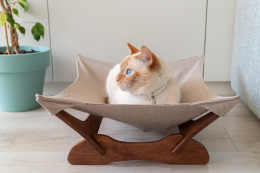 Лежанки - Pet Joy Лежанка - гамак brown+beige для кота