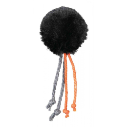 Іграшки - Trixie Ball with rattle and ropes Іграшка з пером для котів