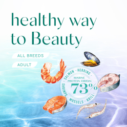 Сухий корм - Беззерновий сухий корм Optimeal Beauty з морепродуктами для підтримки загального фізичного стану у дорослих собак усіх порід
