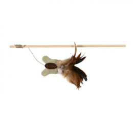 Іграшки - Trixie Іграшка Вудочка з метеликом і пір'ям для котів